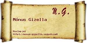 Mónus Gizella névjegykártya
