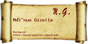 Mónus Gizella névjegykártya